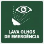 Lava olhos de emergência 